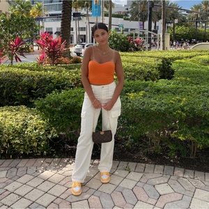 Zara white cargo pants